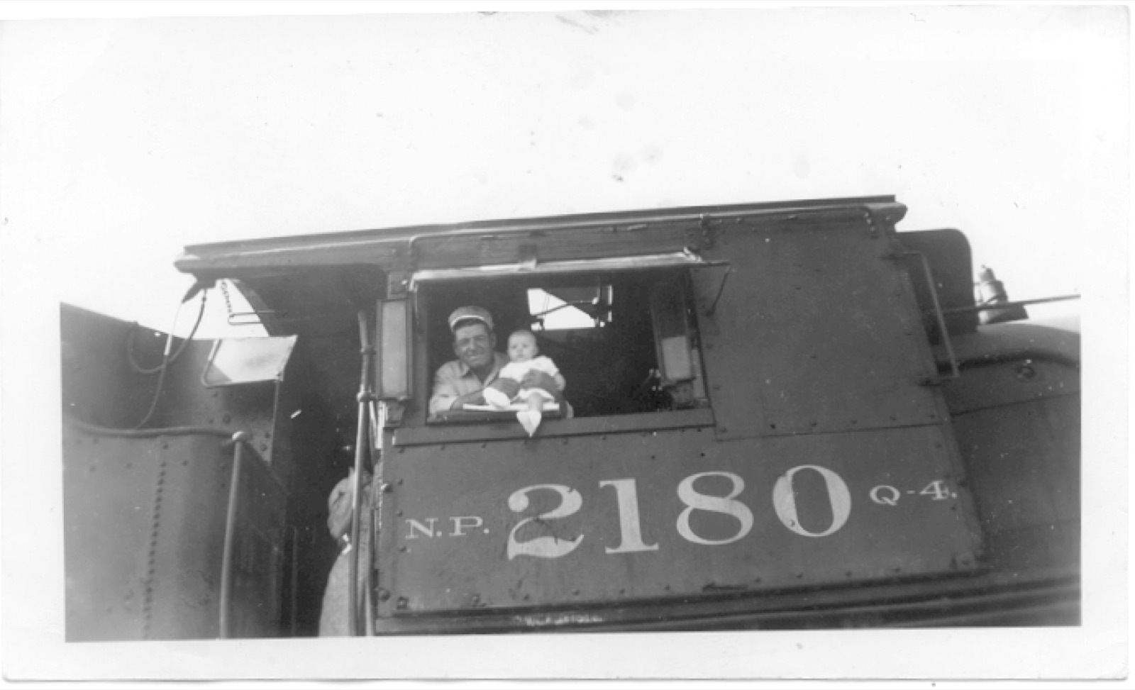 Historic Northern Pacific locomotive 2180 — part of Halliday's railroad heritage