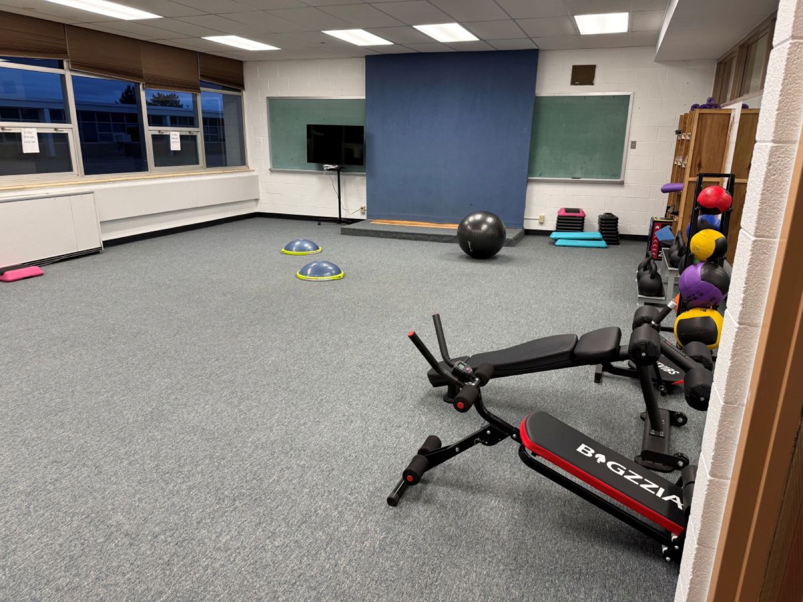Exercise room inside the Wolverine Den community center