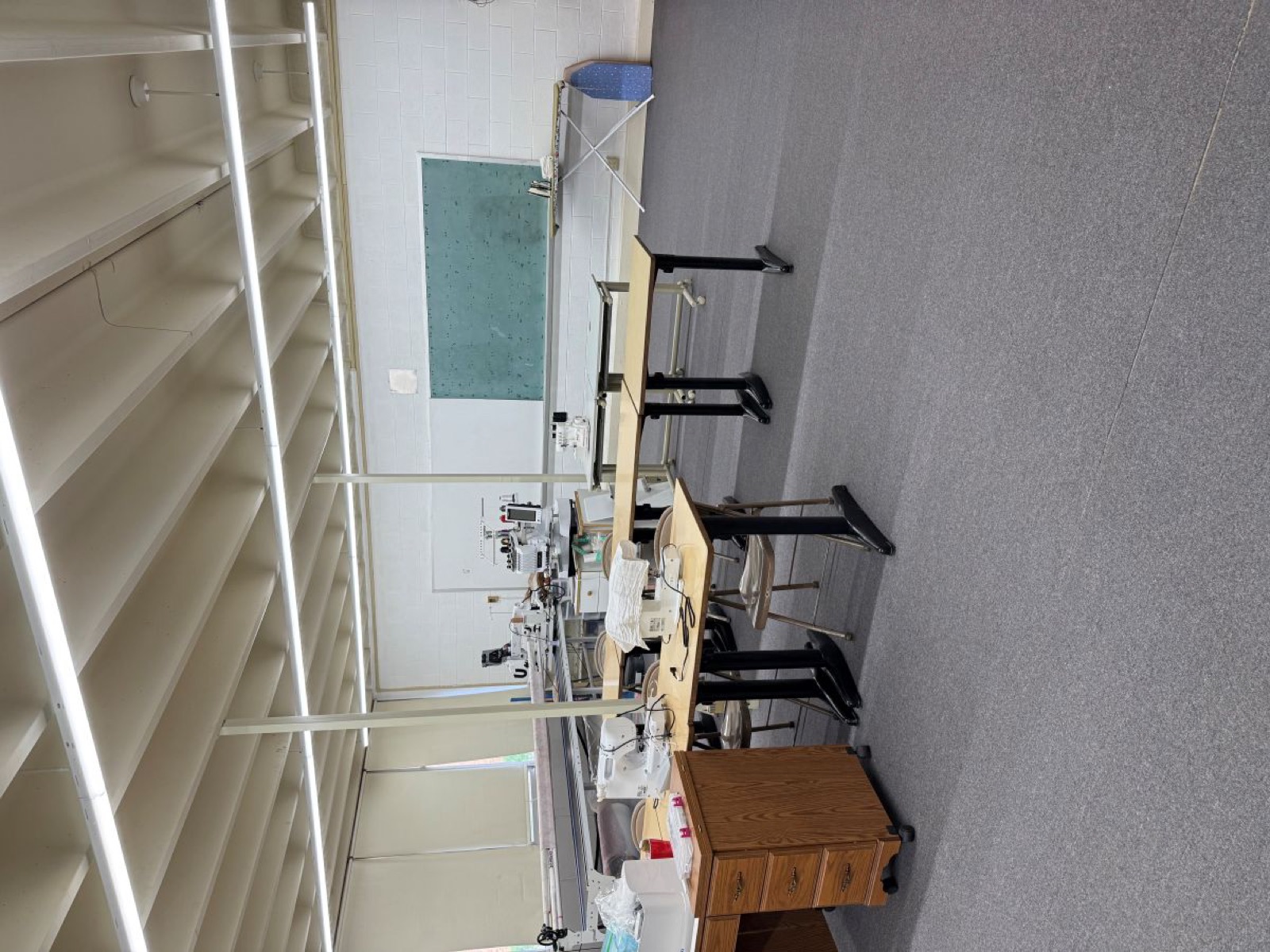 Craft and sewing room at the Wolverine Den